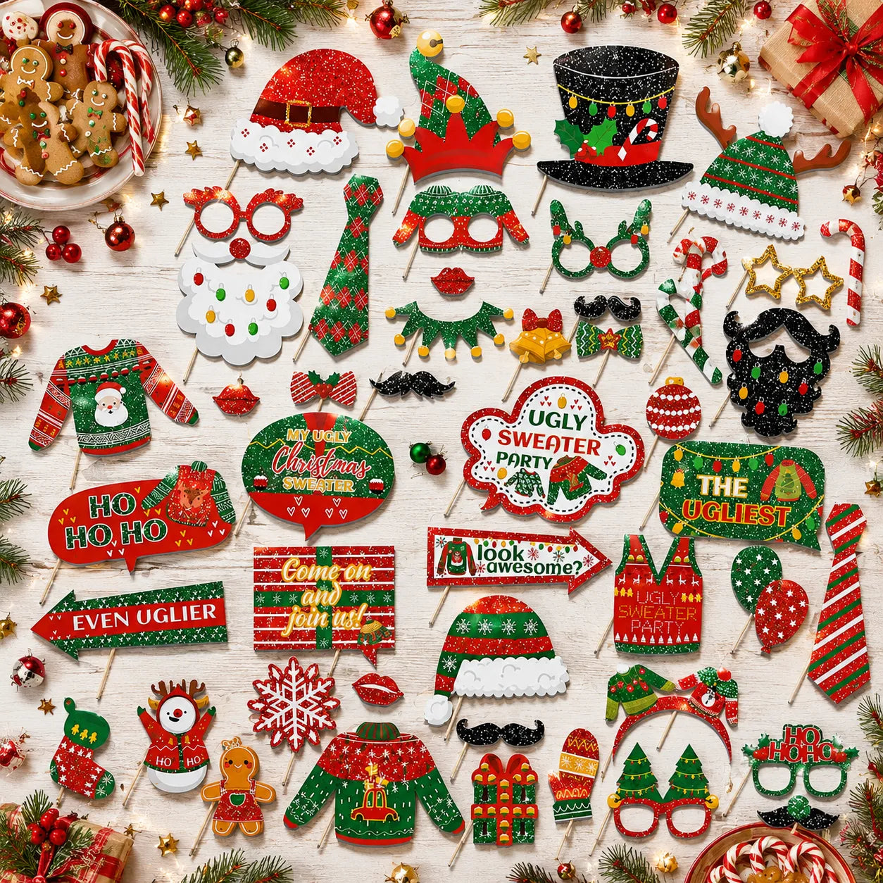 Accessoires Fun Noël Photobooth Festive