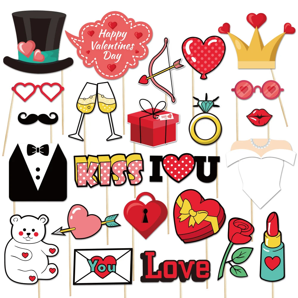 Accessoires Photo Couple Saint-Valentin Mignon