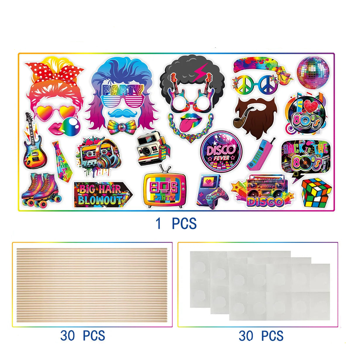 Accessoires Photobooth Disco Minimaliste