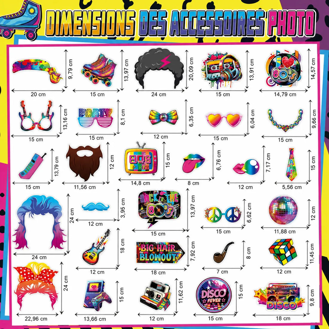 Accessoires Photobooth Disco harmonieux