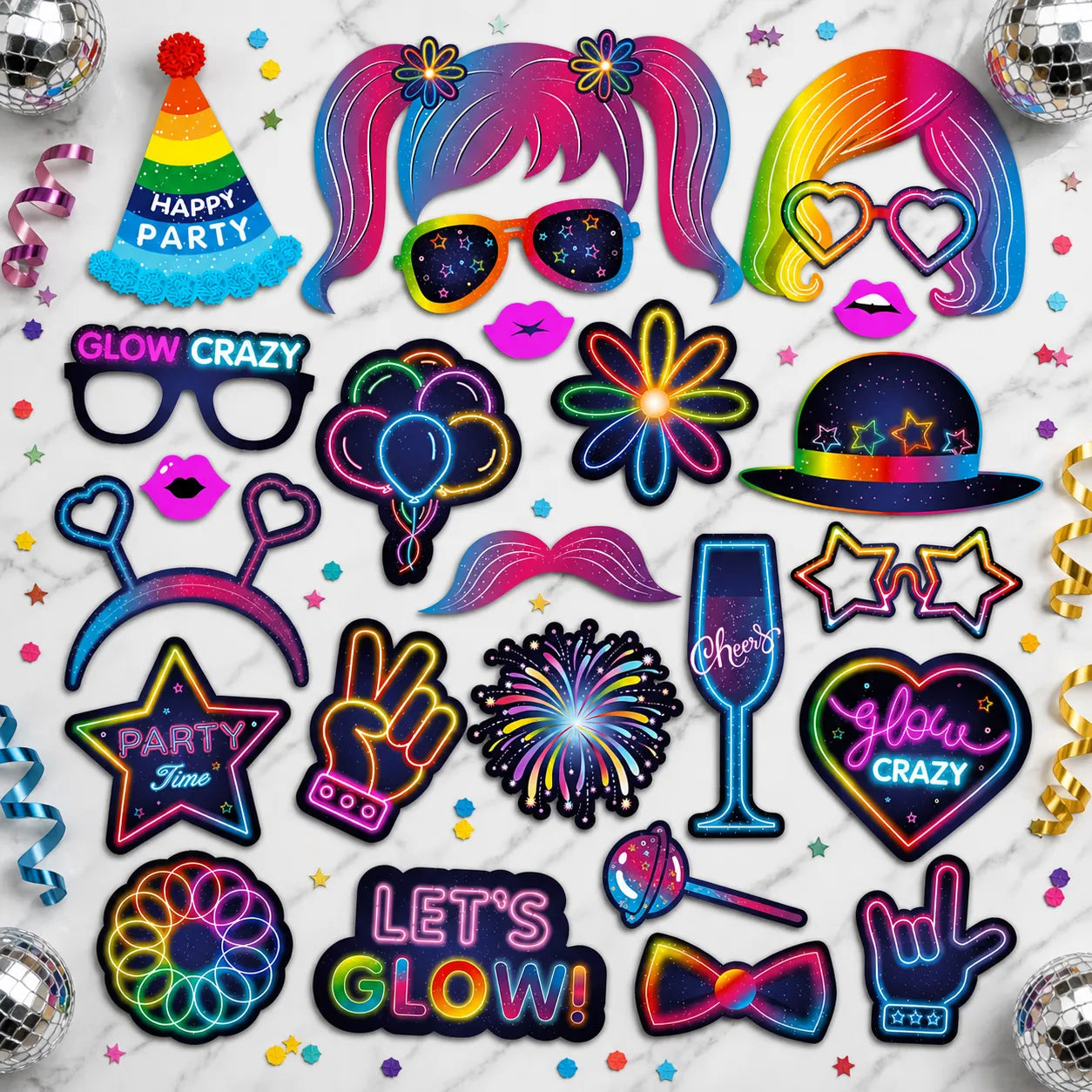 Accessoires Photobooth Multicolore