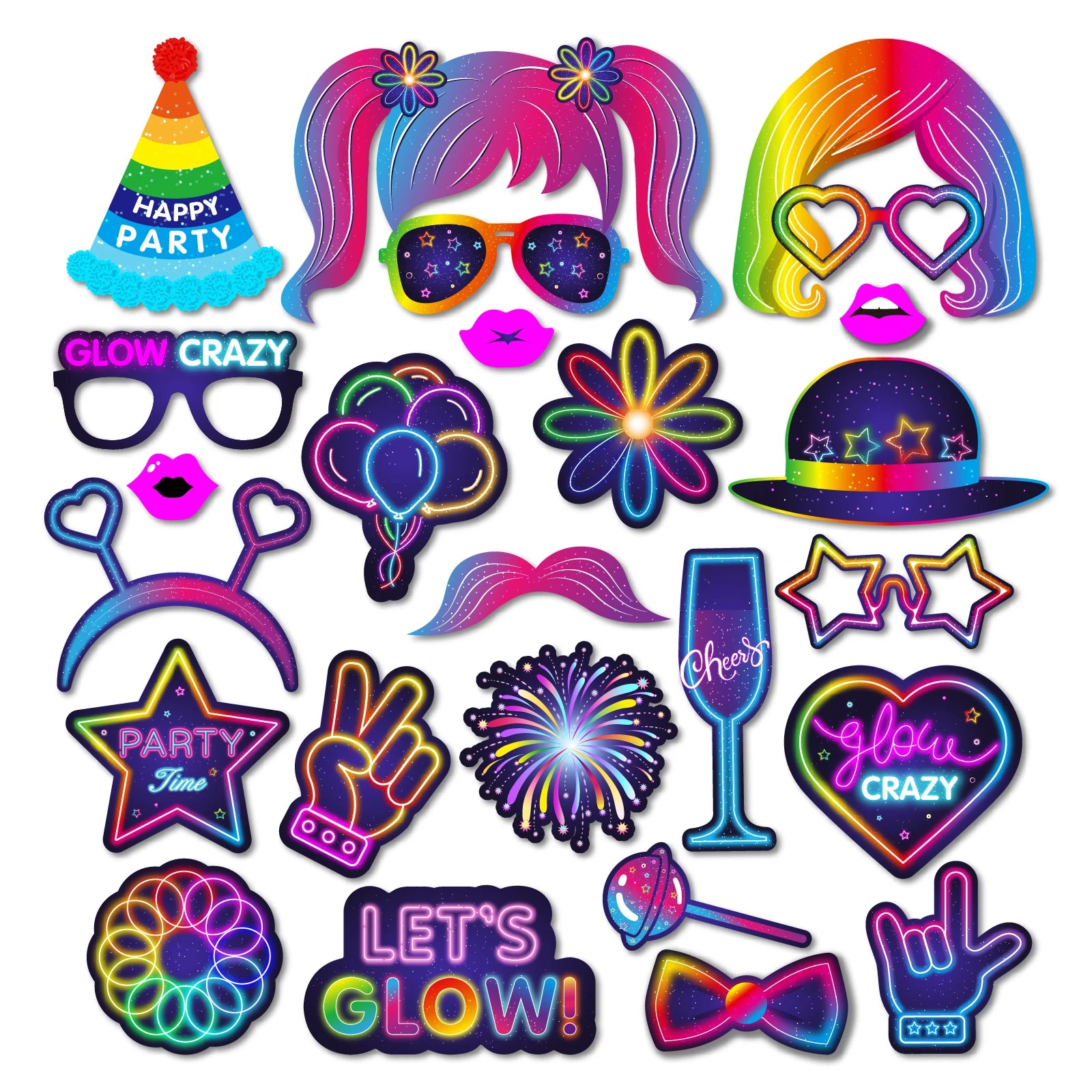 Accessoires Photobooth Multicolore Festive