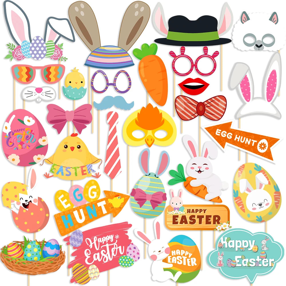 Accessoires Photobooth Pâques Joyeuses