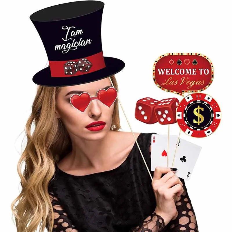 Accessoires Photobooth Poker Minimaliste