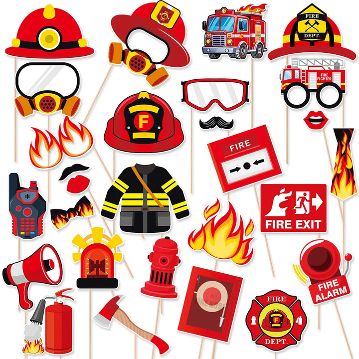 Accessoires Photobooth Pompier