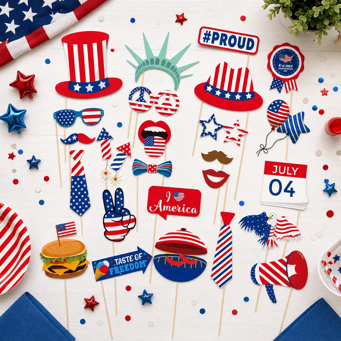 Accessoires Photobooth Thème USA