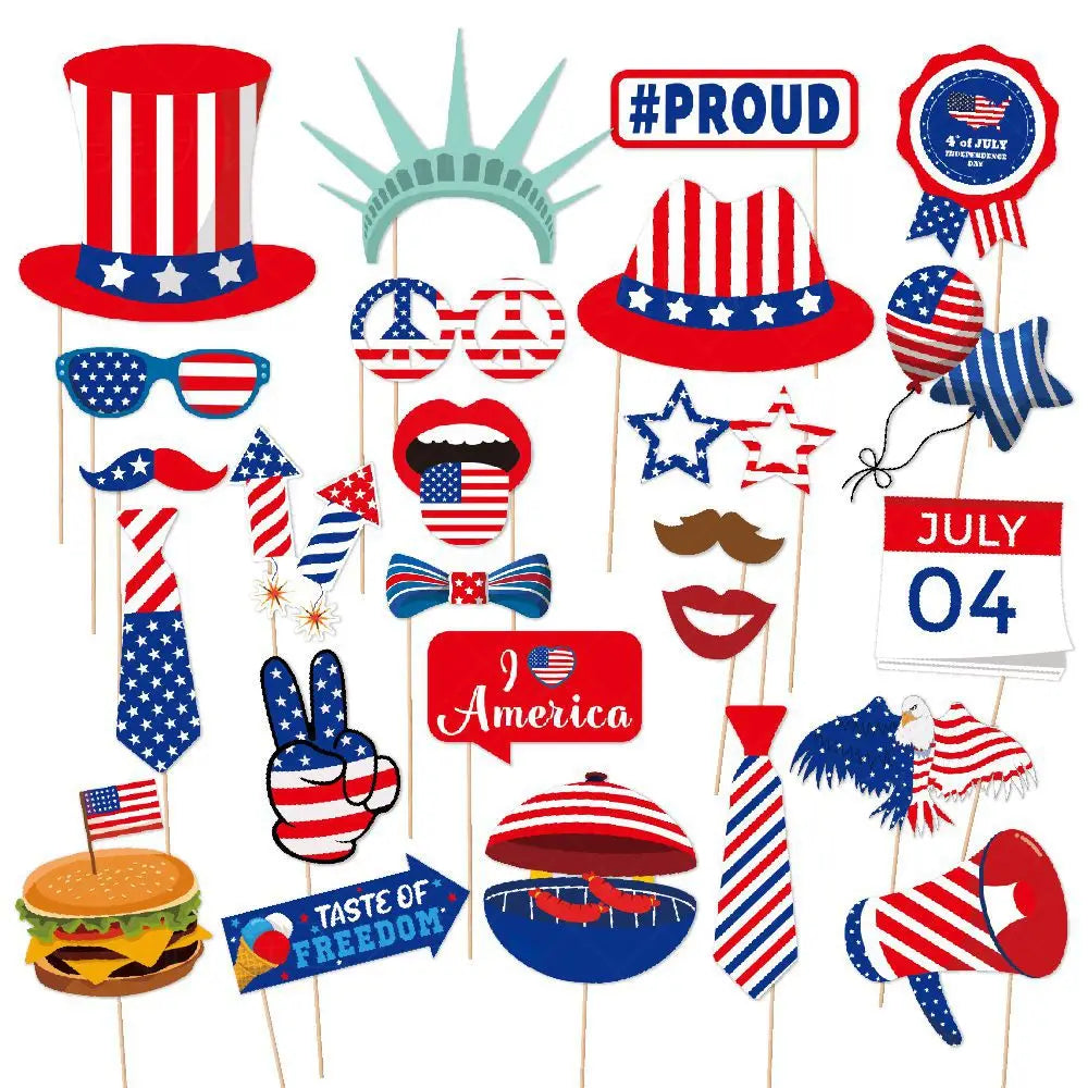 Accessoires Photobooth Thème USA Colorée
