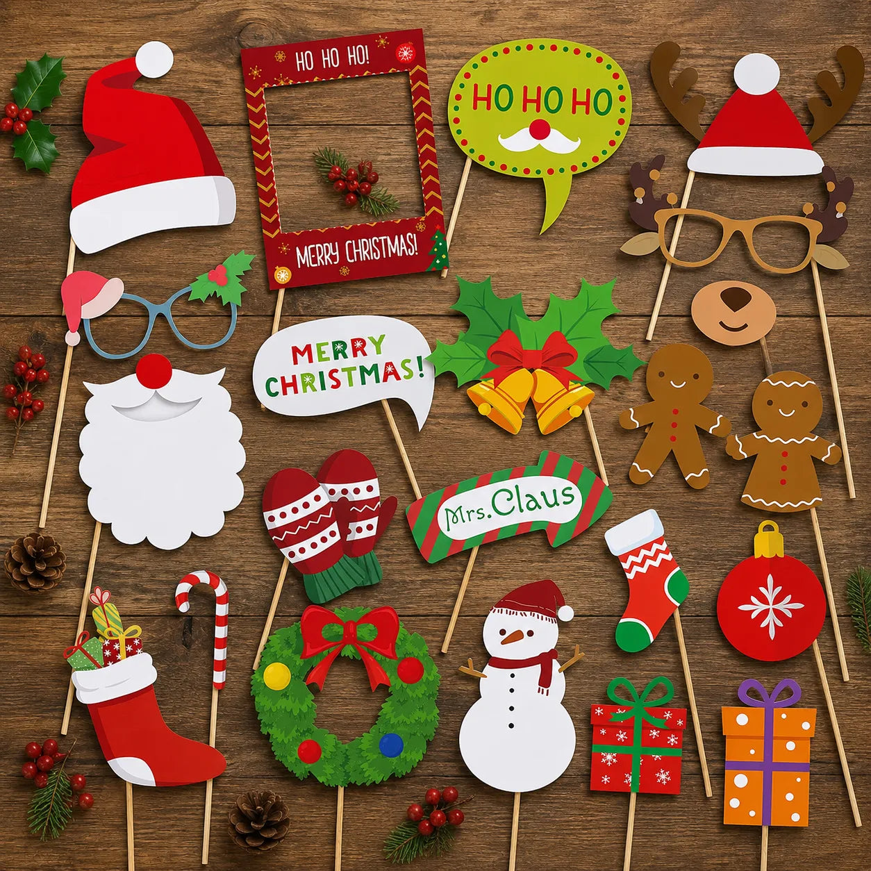 Accessoires Selfie Noël Amusants