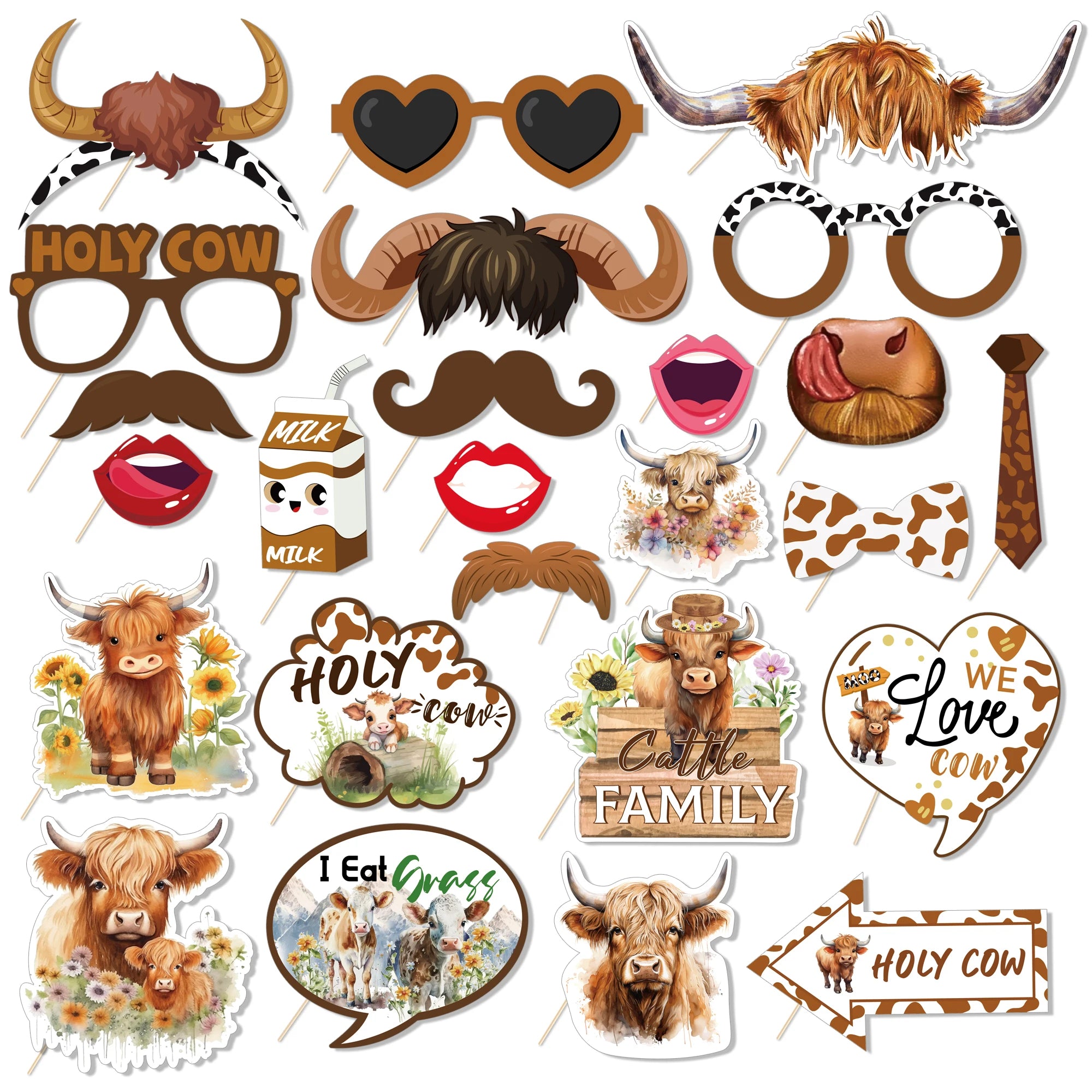 Accessoires Selfie Vache Fun Festive
