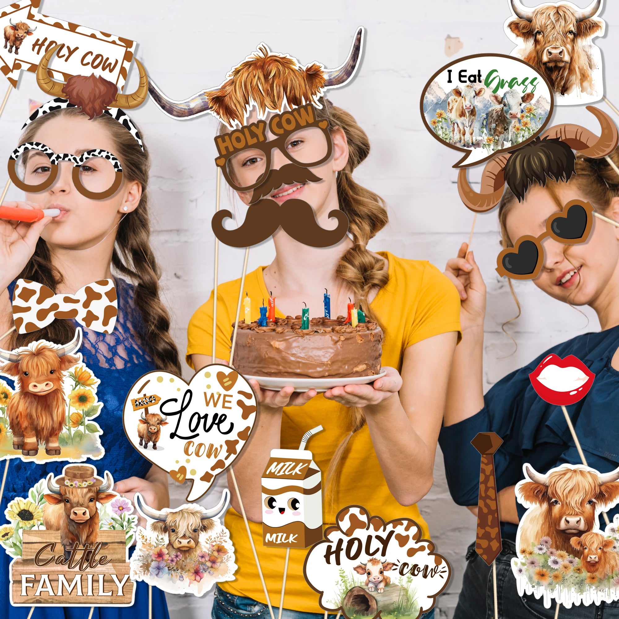 Accessoires Selfie Vache Fun Joyeux