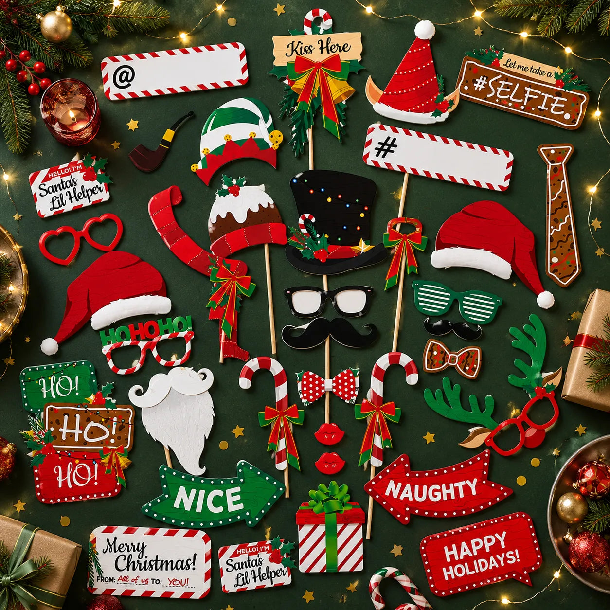 Accessoires pour Photobooth Noël