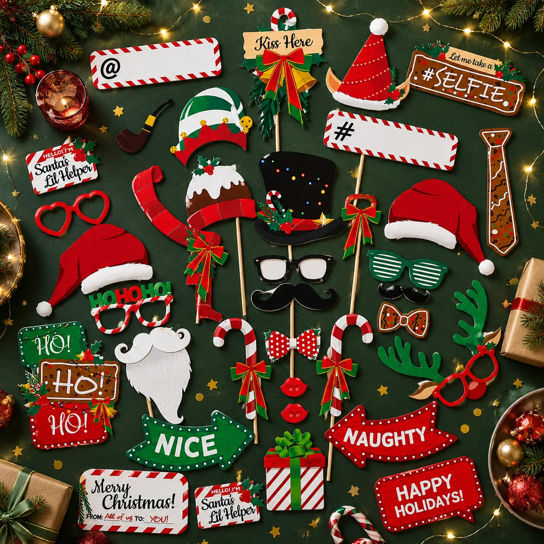 Accessoires pour Photobooth Noël