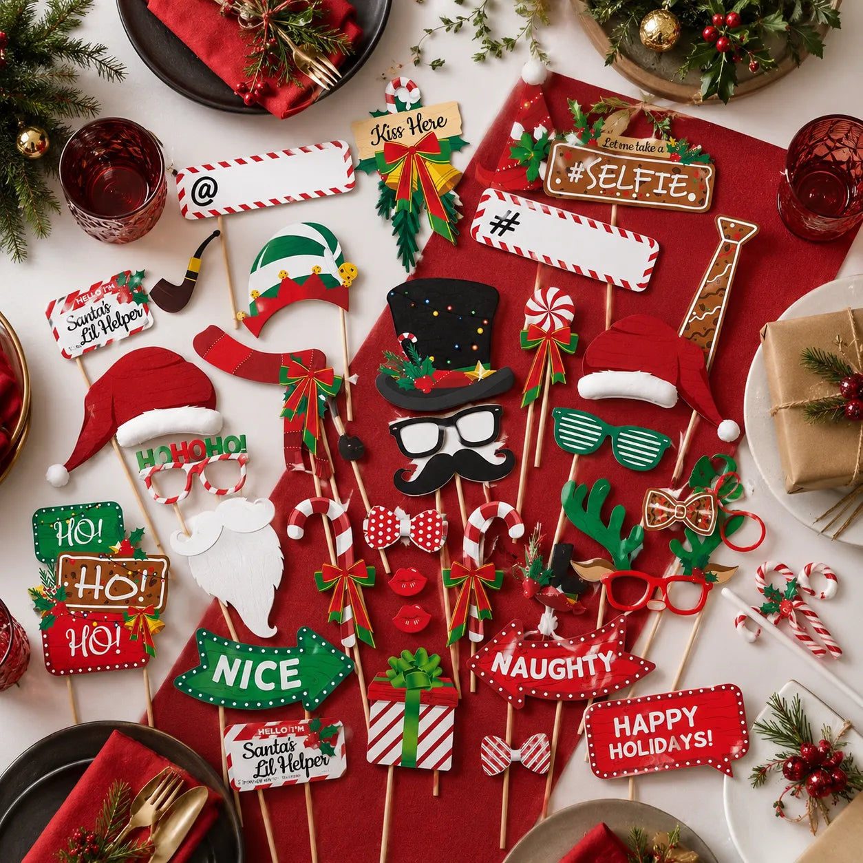 Accessoires pour Photobooth Noël Harmonieux
