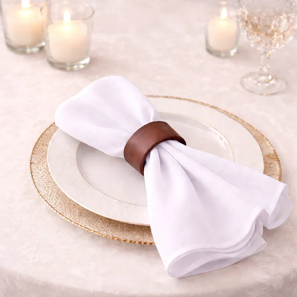 Anneau de Serviette Mariage en Bois Minimaliste