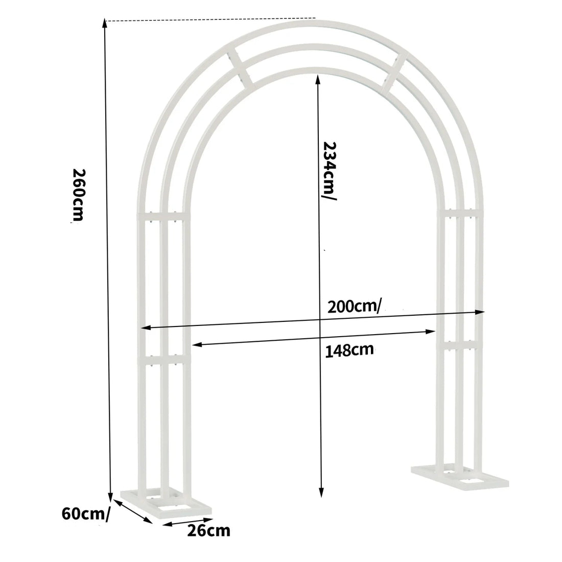 Arc Métallique Blanc Déco Mariage Affirmé