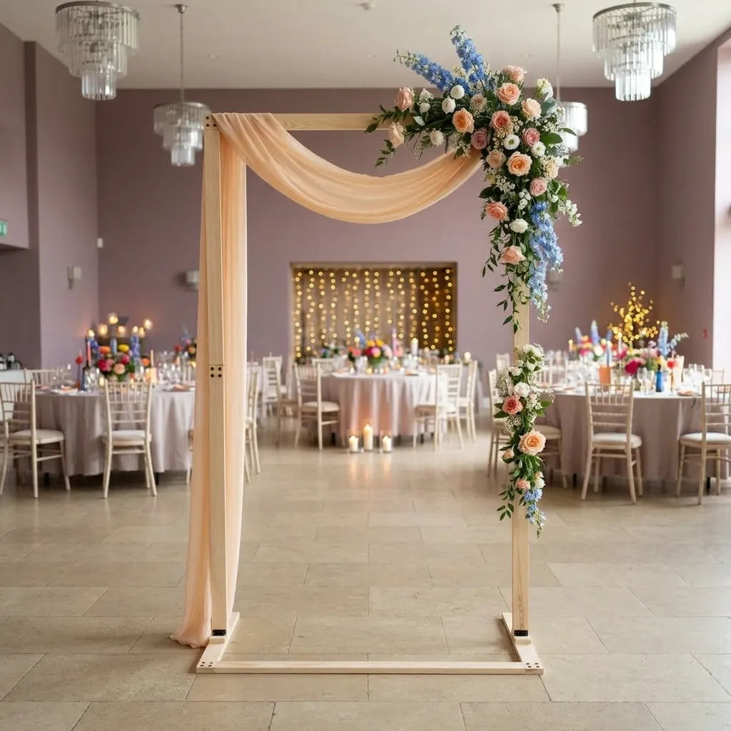 Arche Mariage Rectangulaire en Bois  Naturelle