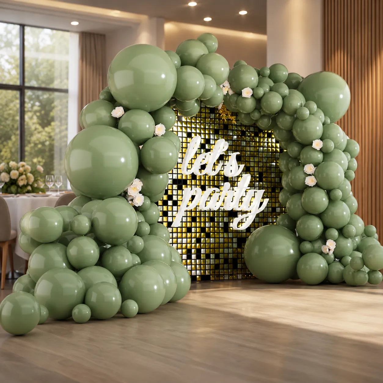 Arche de Ballons Vert Sauge