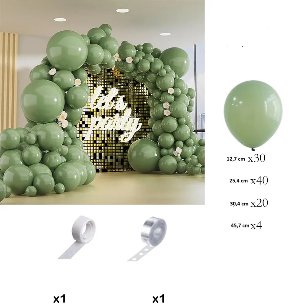 Arche de Ballons Vert Sauge 1