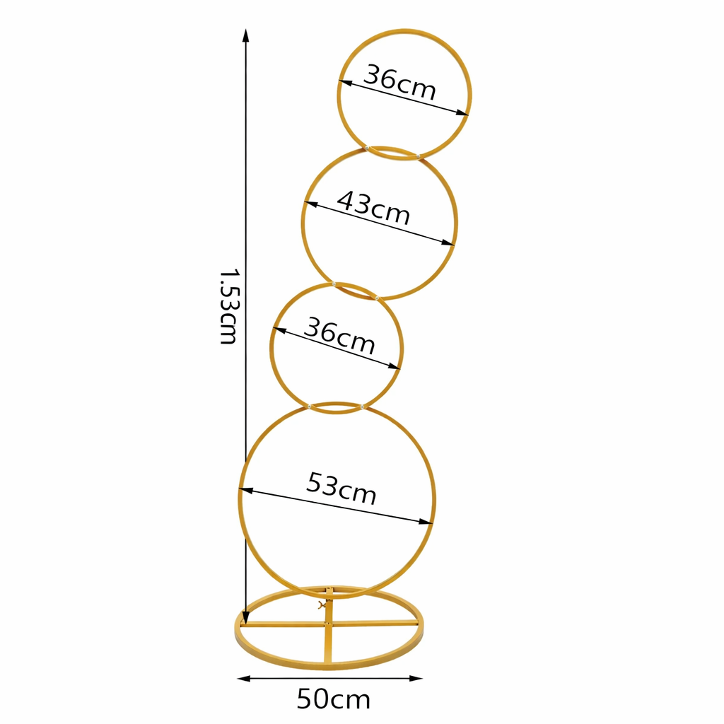 Arche de Mariage Cercles Dimensions