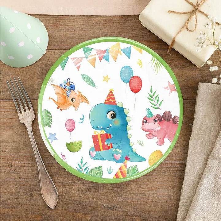 Assiette Anniversaire Bébé Dinosaure