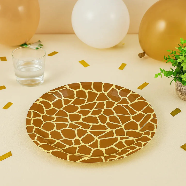 Assiette Anniversaire Imprimé Girafe