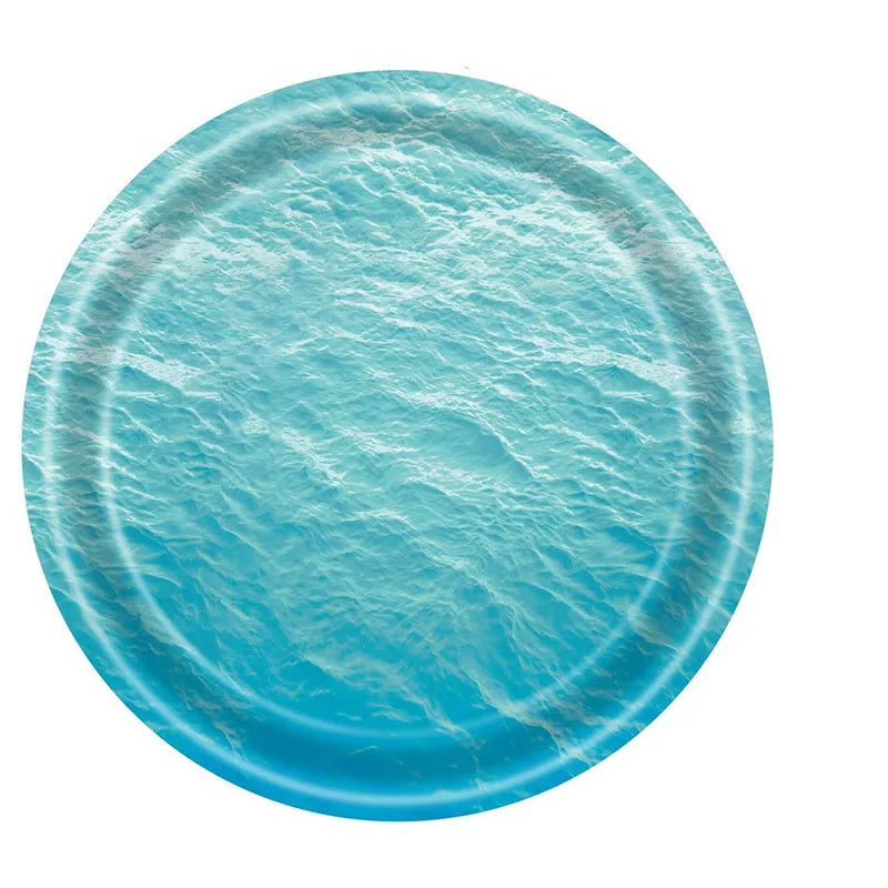 Assiette Anniversaire Mer Bleu Papier 