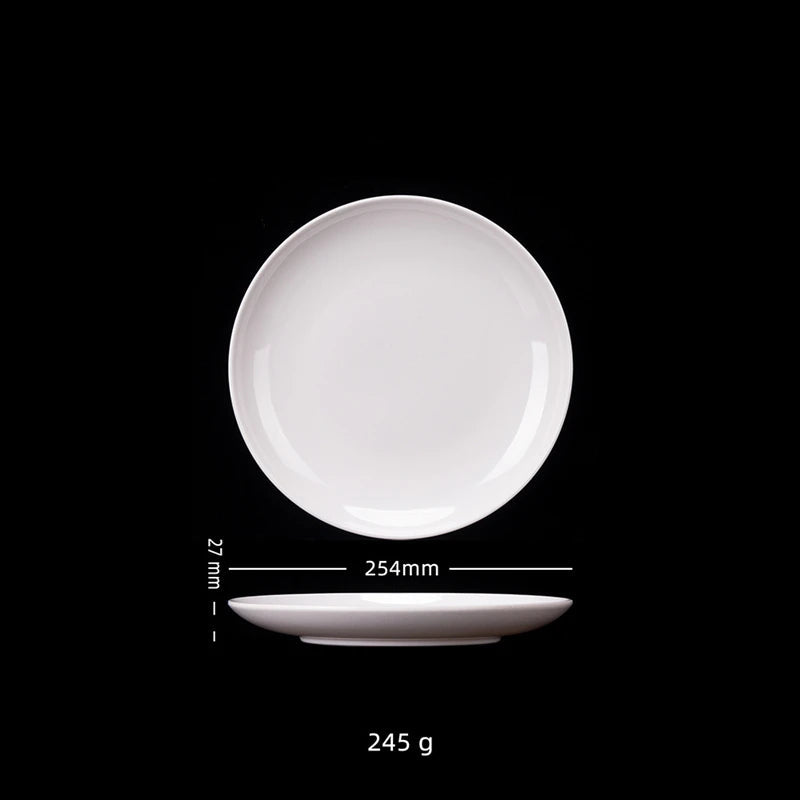 Assiette Blanche en Mélamine de Qualité Elégante