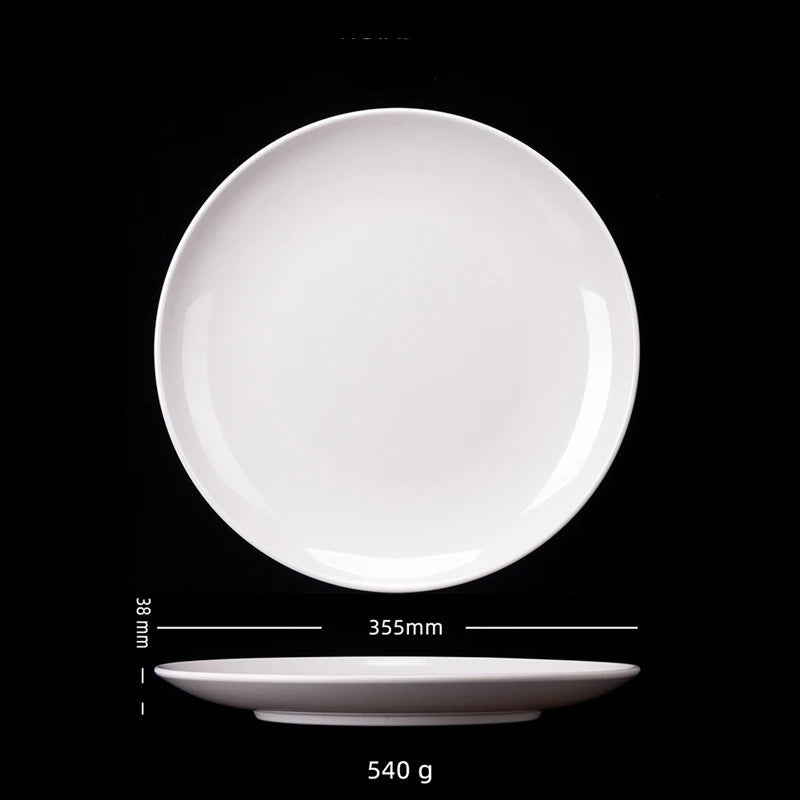 Assiette Blanche en Mélamine de Qualité Grande