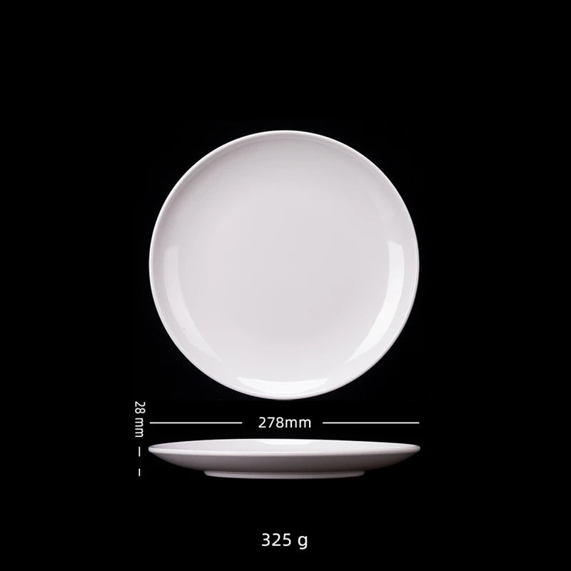 Assiette Blanche en Mélamine de Qualité Unie