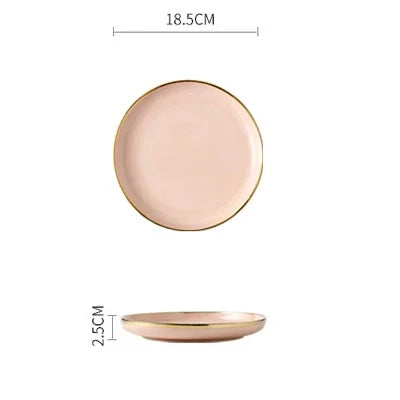 Assiette Céramique Rose Belle