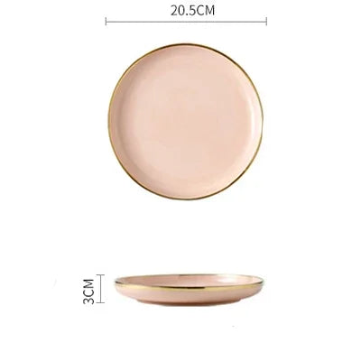 Assiette Céramique Rose Unique
