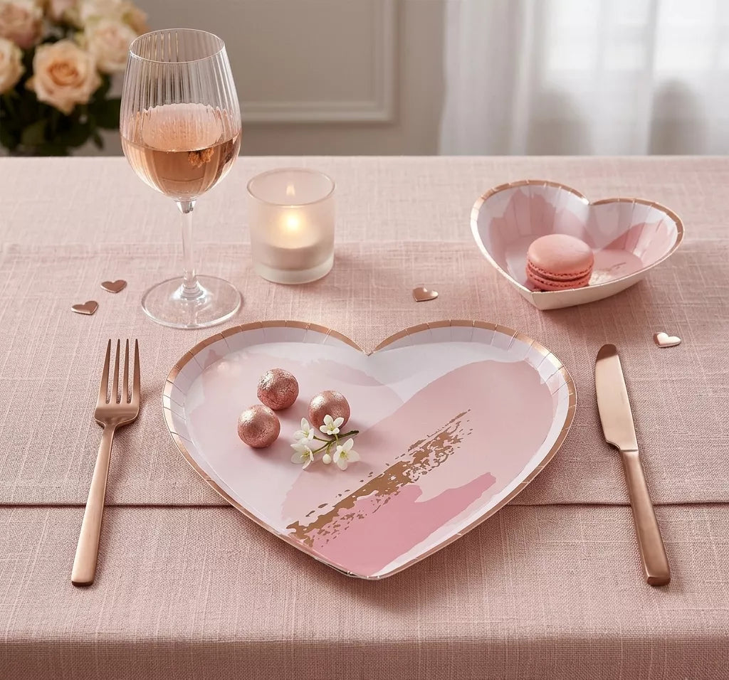 Assiette Cœur Jetable Design Original