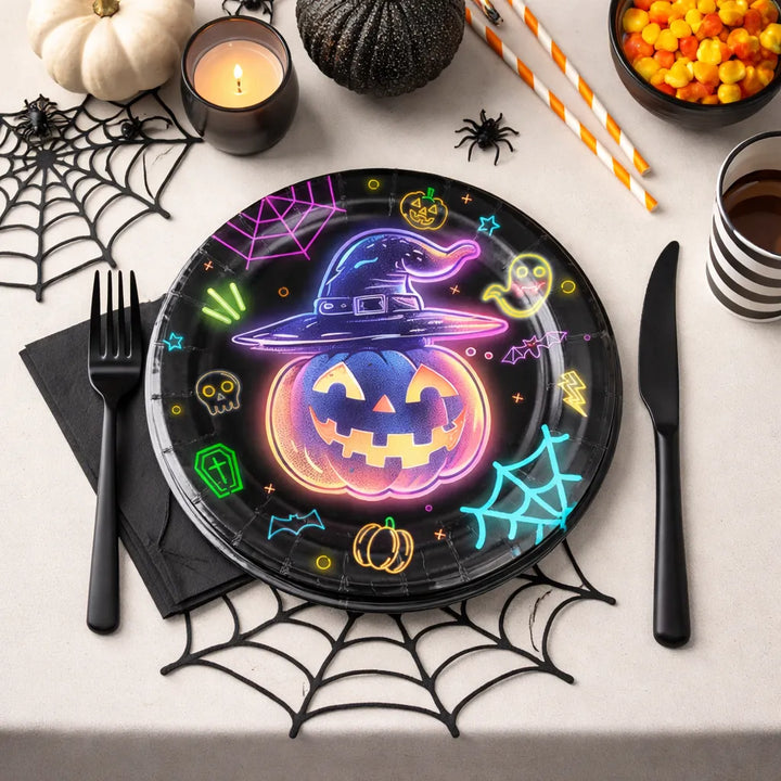 Assiette Citrouille Halloween Design
