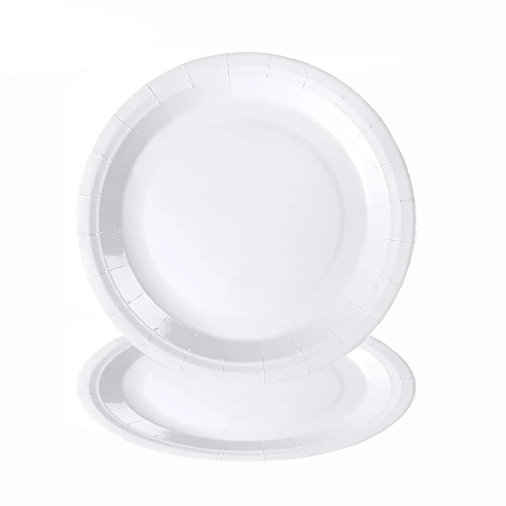Assiette Jetable Blanche Design