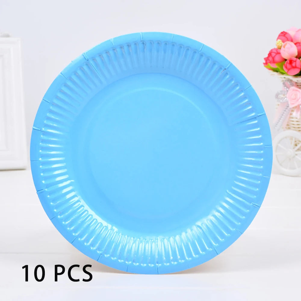 Assiette Jetable Bleue Ciel
