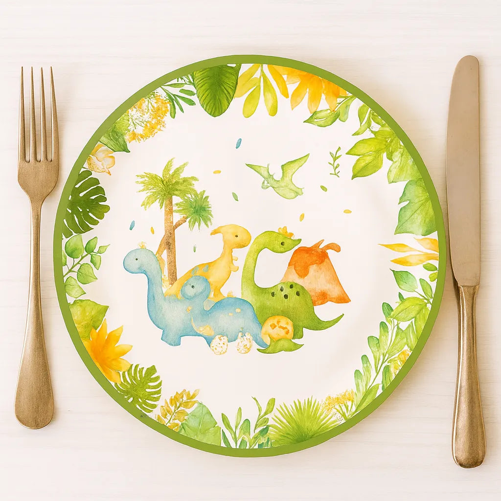 Assiette Jetable Dinosaure