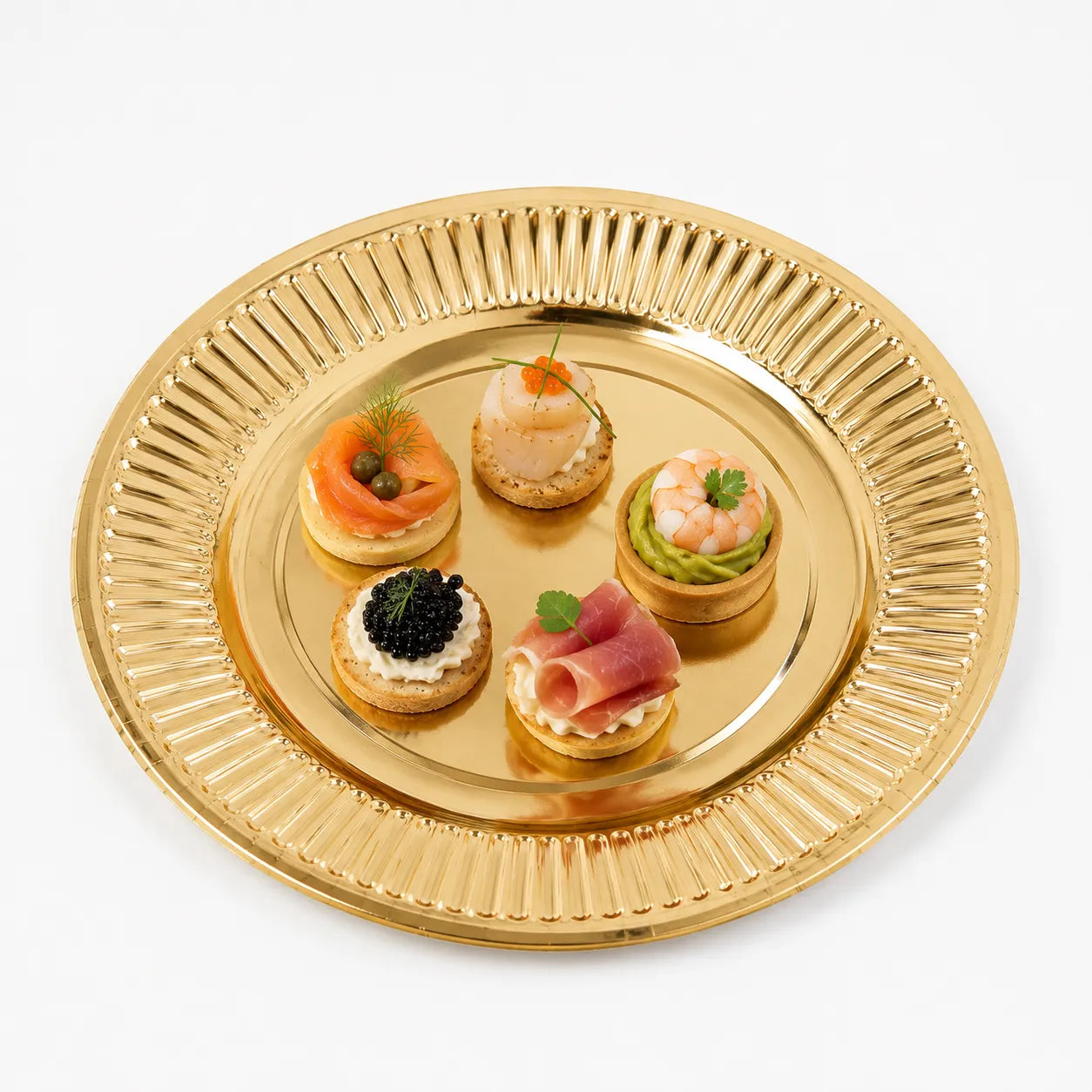 Assiette Jetable Dorée Métallisé Festive