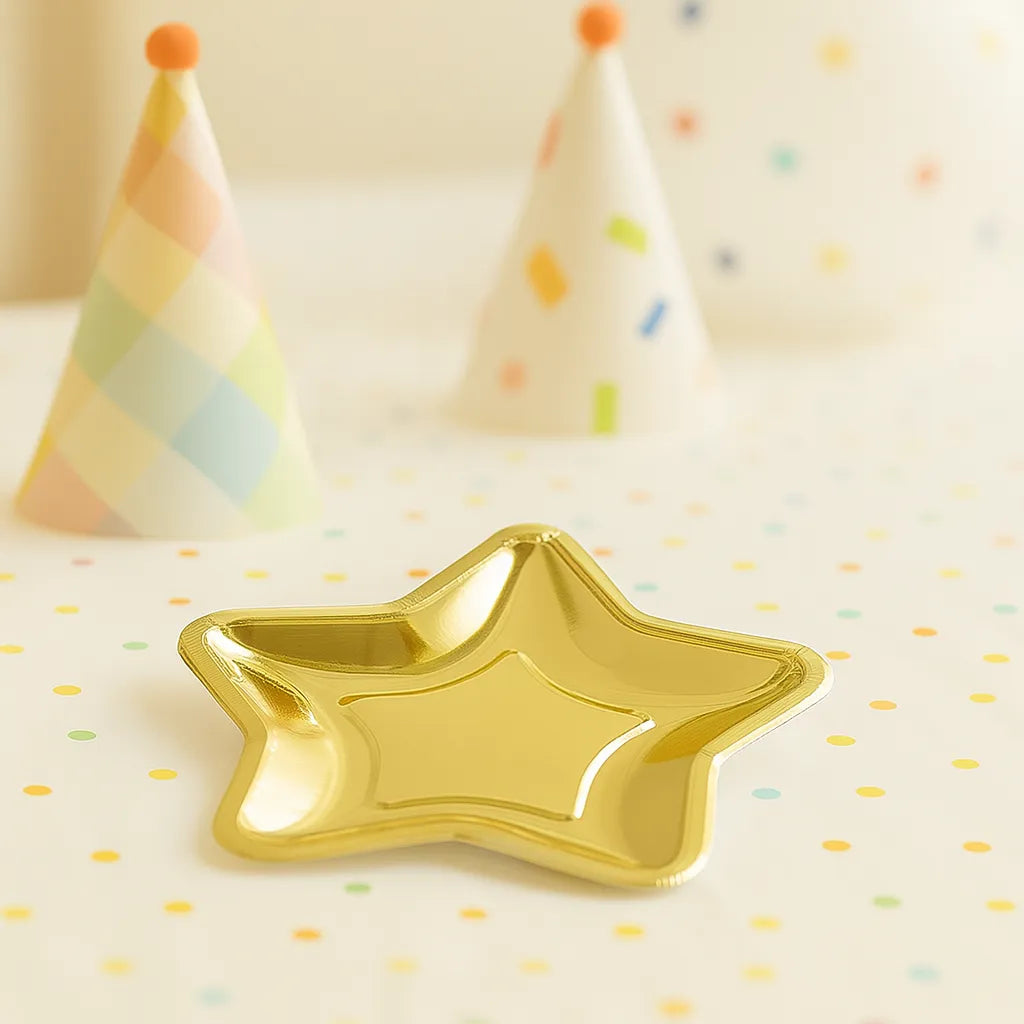 Assiette Jetable Etoile Dorée