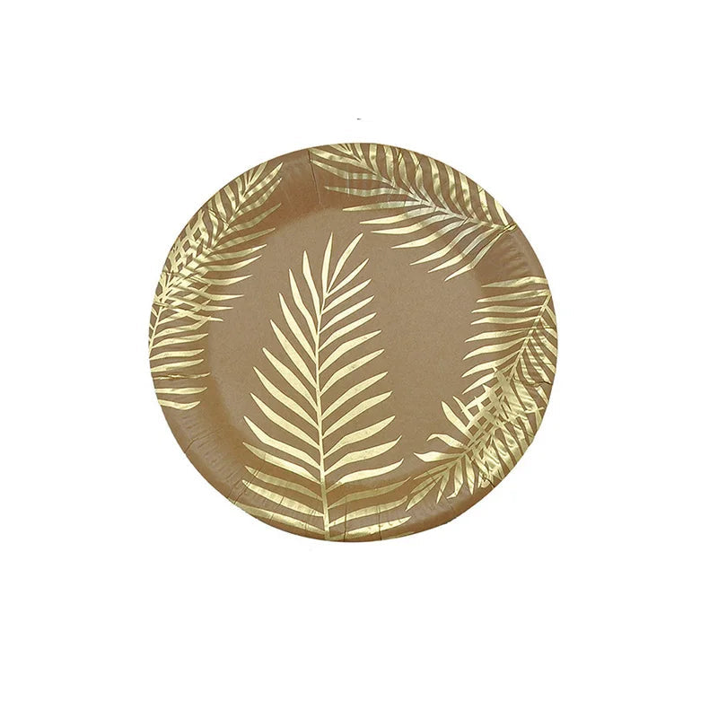 Assiette Jetable à Feuillage 