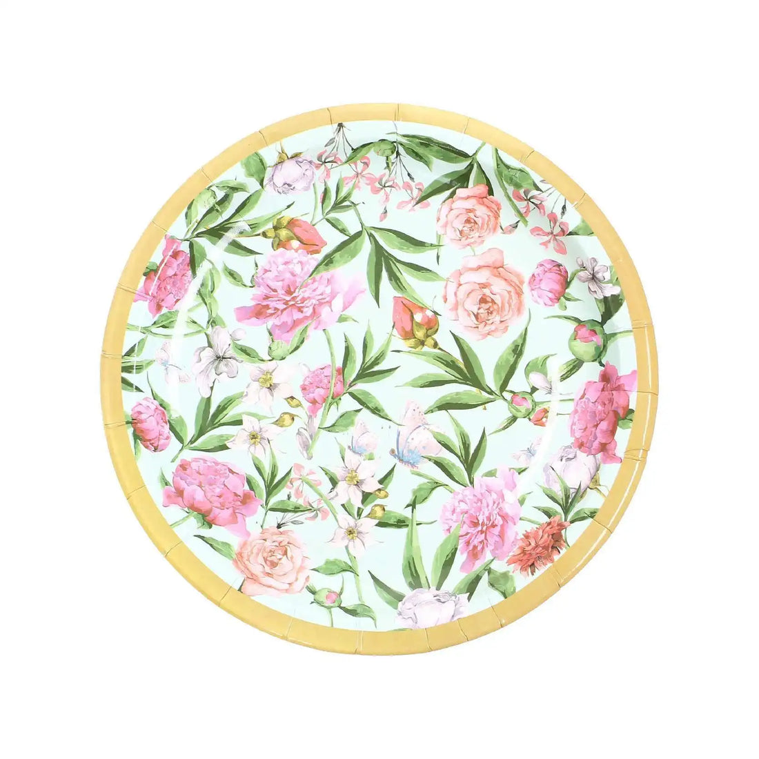 Assiette Jetable Mariage Champêtre Fleurie