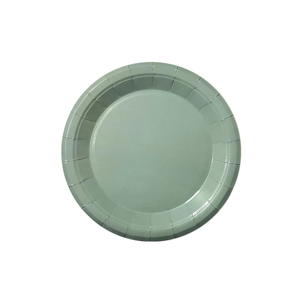 Assiette Jetable Vert Sauge Originale
