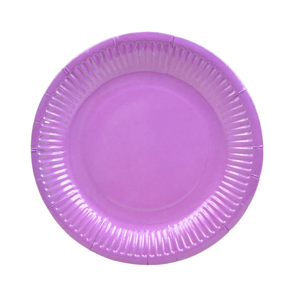 Assiette Jetable Violette Design