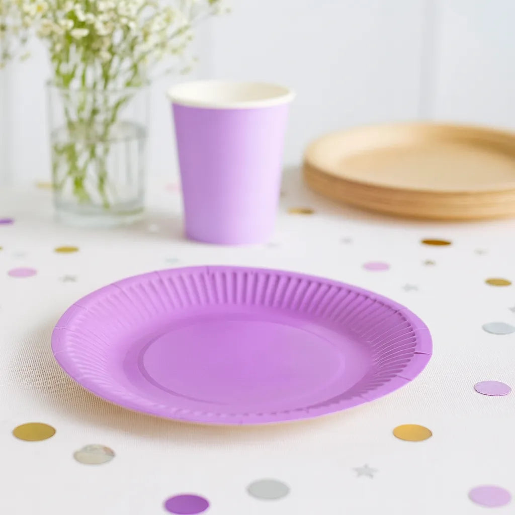 Assiette Jetable Violette Uni