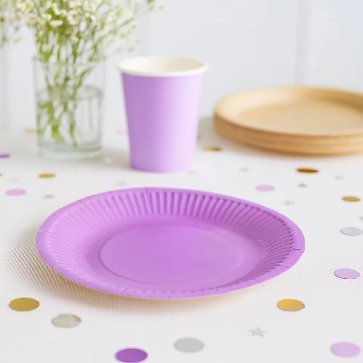 Assiette Jetable Violette Uni