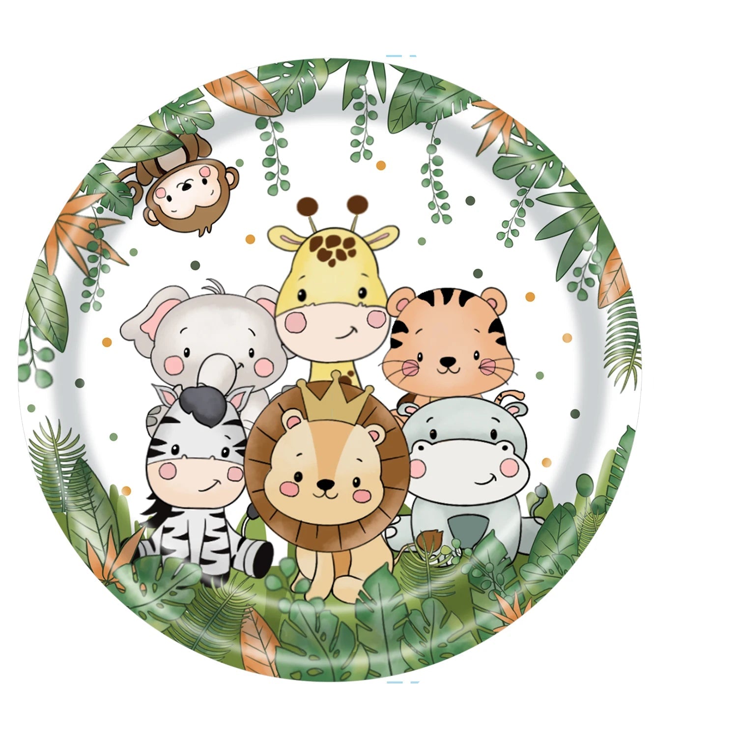Assiette Jungle Papier résistant 