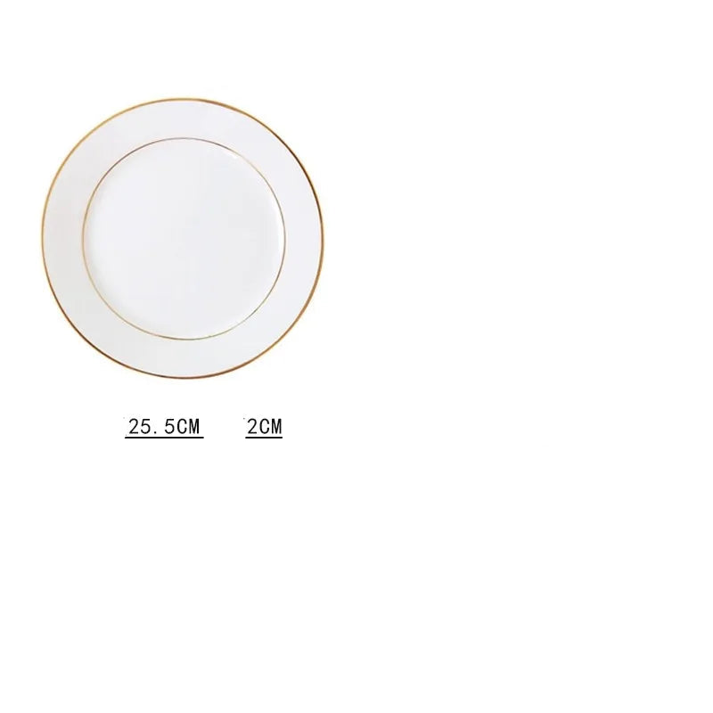 Assiette Mariage Blanche et Doré Unique