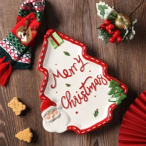 Assiette Merry Christmas Sapin