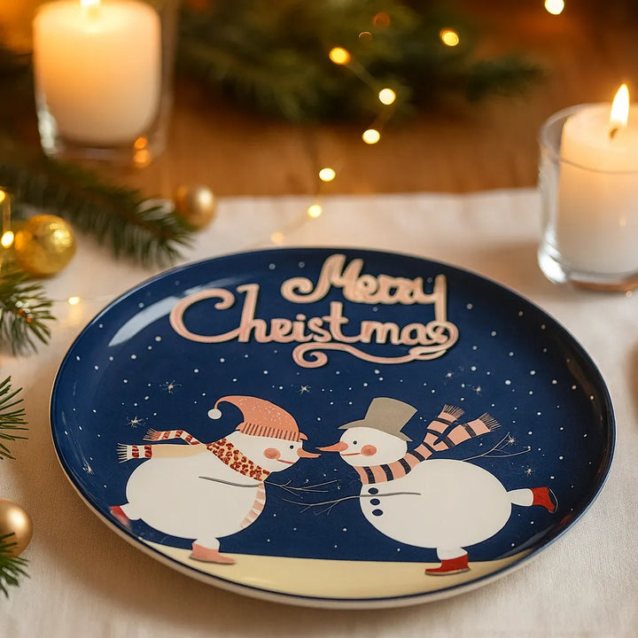Assiette Noël Bonhomme de Neige