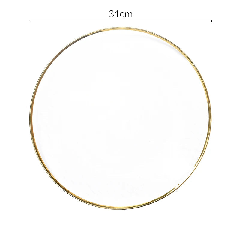 Assiette Transparente en Verre Epurée Classe
