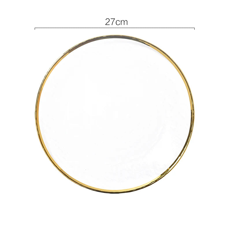 Assiette Transparente en Verre Epurée Durable